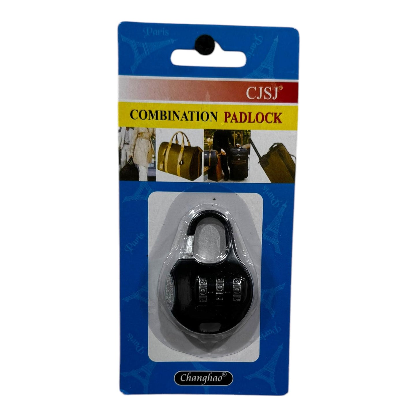 Pad Lock Number 15b displayed in packaging, featuring a combination lock design suitable for securing valuables and providing reliable protection.