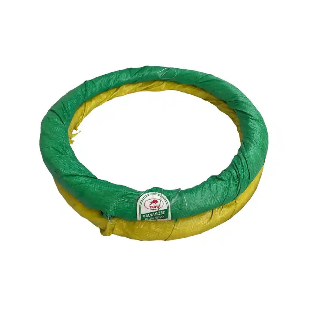 Binding Wire #21 BWG 3.5 Kg - Durable green and yellow coiled wire suitable for construction and DIY projects.