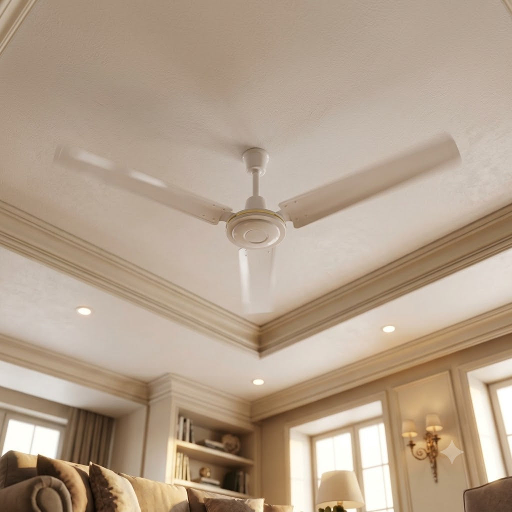 56" Ceiling Fan with Copper Motor — 60W, 3 Blades, 2 Color Options (1 Year Warranty)