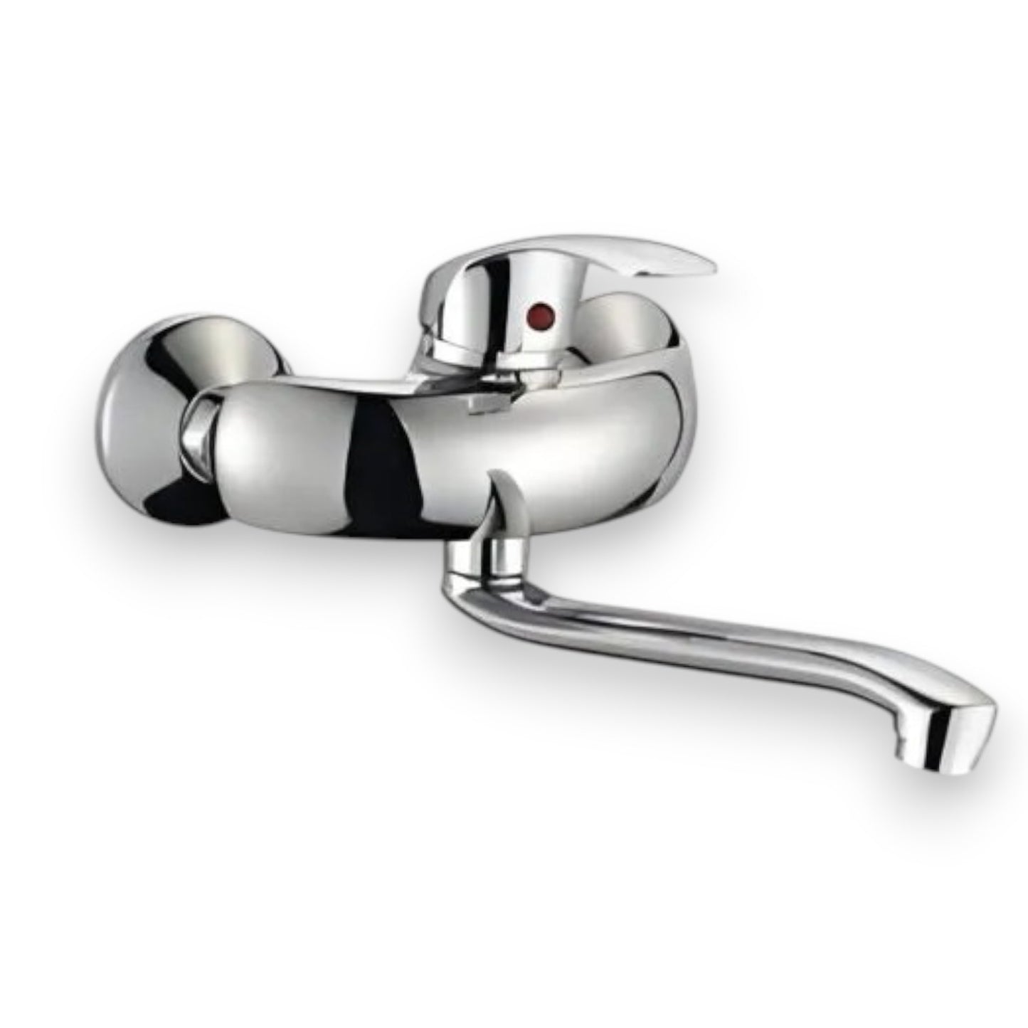 Wall Mounted Single Lever Sink Mixer Tap — Chrome