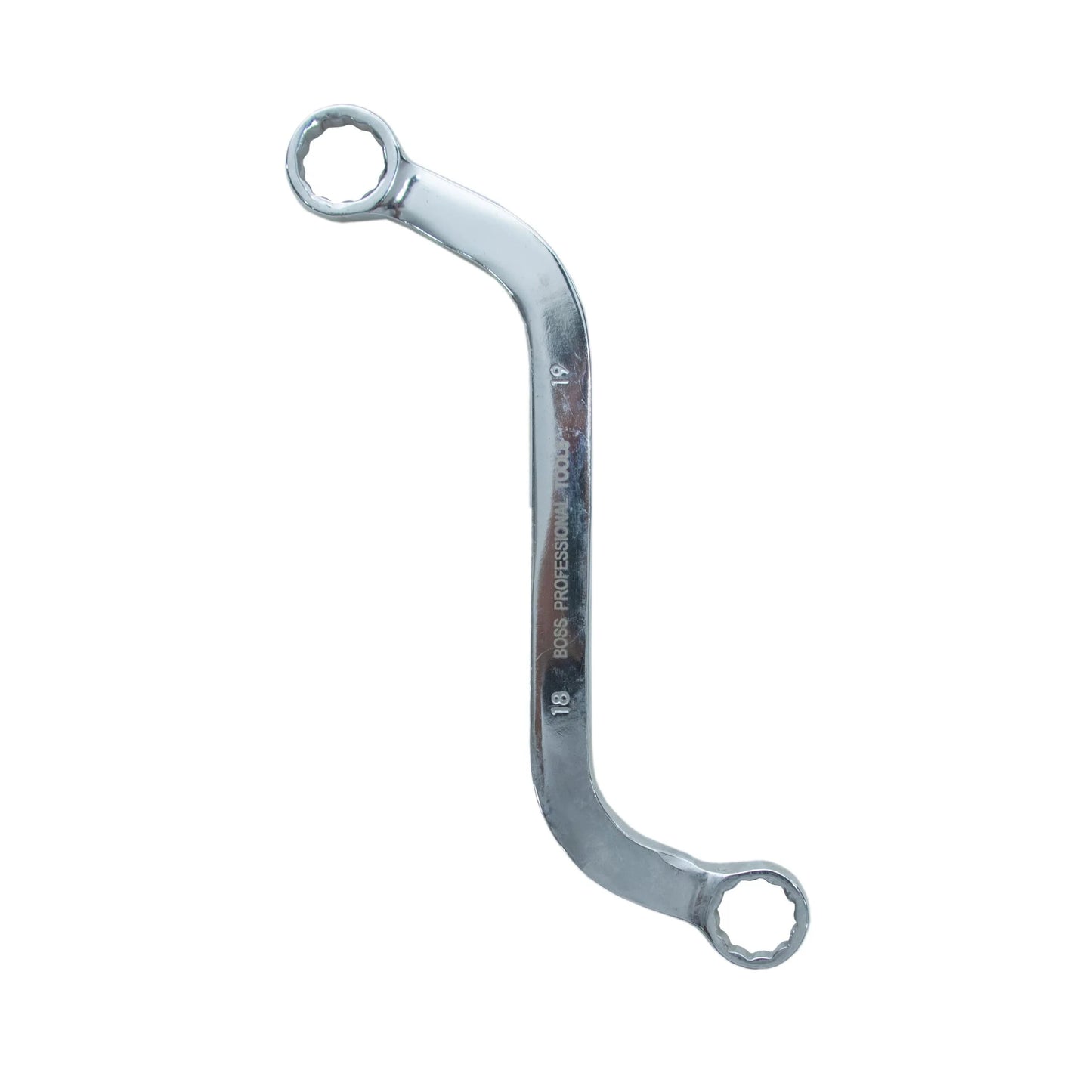 Boss Ring Spanner 'S' Type showcasing a durable, precision-engineered design with an 'S' shape, ideal for gripping and turning fasteners in tight spaces.