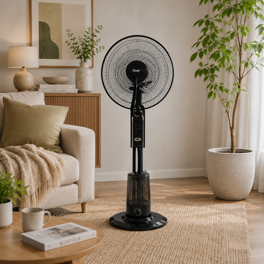 Mist Fan 18" with Remote Control — Timer, 3 Speed & Sleep Mode (1 Year Warranty)