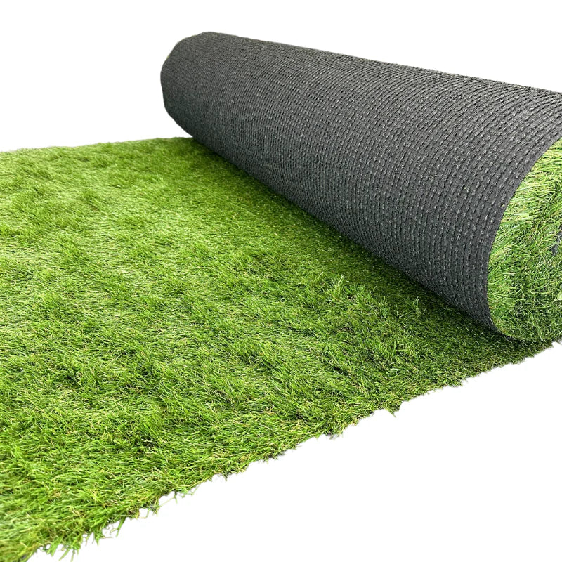 Artificial Grass Roll 40mm (2M x 25M) showcasing a lush green lawn texture, ideal for outdoor landscaping and low-maintenance gardens.