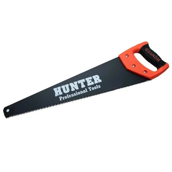 Hand Saw Hunter Rubber Grip with ergonomic handle and high-carbon steel blade, designed for precision cutting and comfort in woodworking and DIY projects.
