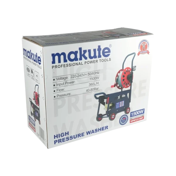 Makute HPW121-60P 1500W High Pressure Car Washer with Hose Reel