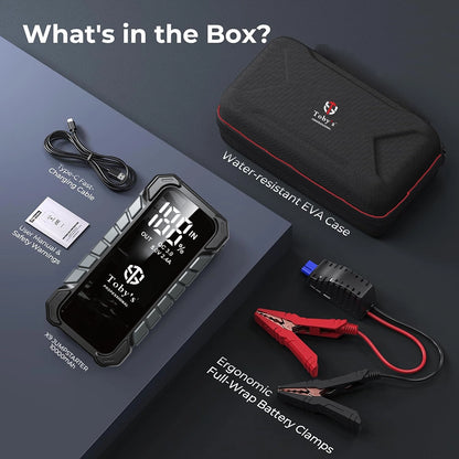 Car Battery Jump Starter & 10,000mAh Power Bank X9