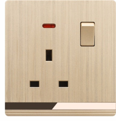V5 Champagne Gold Series Switches & Sockets – Wall Switch and Socket Panel Range