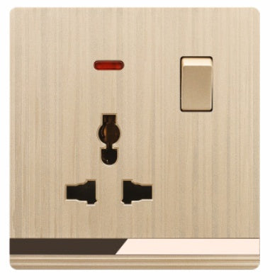 V5 Champagne Gold Series Switches & Sockets – Wall Switch and Socket Panel Range