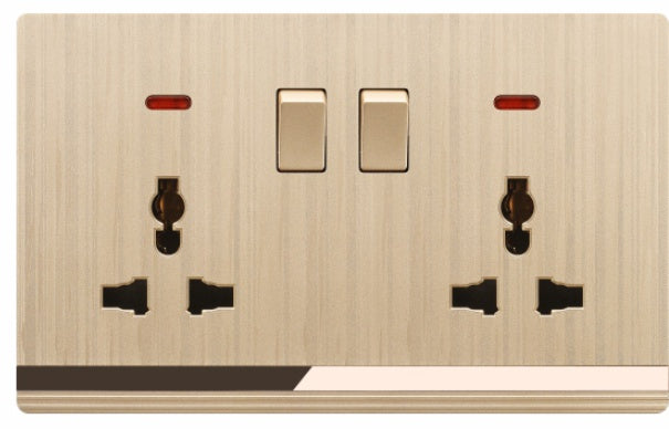 V5 Champagne Gold Series Switches & Sockets – Wall Switch and Socket Panel Range
