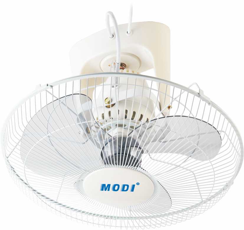 Orbit Fan 16inch, modern ceiling fan featuring a sleek design with a white finish and transparent blades, ideal for providing optimal air circulation and stylish home decor.