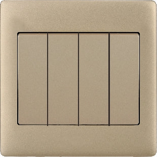 V1 Matte Golden Series Switches & Sockets – Wall Switch and Socket Panel Range