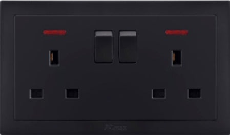 V1 Black Series Switches & Sockets – Wall Switch and Socket Panel Range