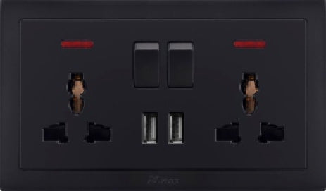 V1 Black Series Switches & Sockets – Wall Switch and Socket Panel Range