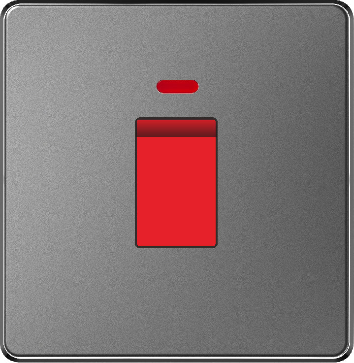 V7 Gray Switch and Socket Series – Wall Switch and Socket Panel Range with Neon