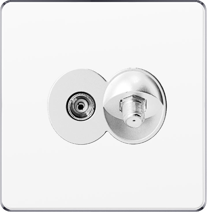 V7 White Switch and Socket Series – Wall Switch and Socket Panel Range with Neon