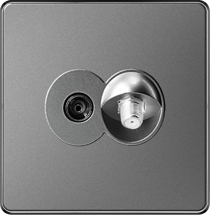 V7 Gray Switch and Socket Series – Wall Switch and Socket Panel Range with Neon