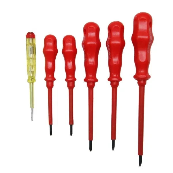 Screw Driver Insulated 6 Pcs With Tester