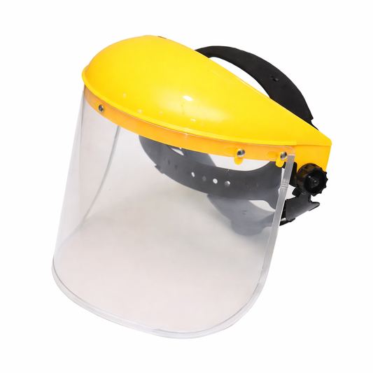 Face Sheild Clear With Yellow Top