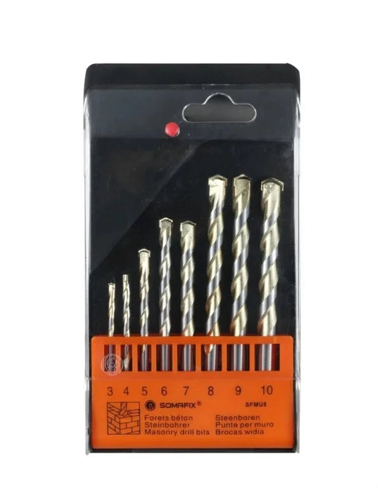 Drill Bit Set 8Pcs Masonry SFMU8 Somafix