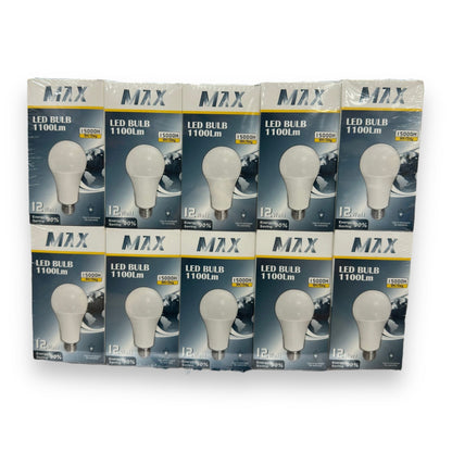 Pack of Lamp LED Bulb 12W MAX featuring multiple bulbs with energy-efficient lighting solutions, designed to provide bright illumination for homes and offices.