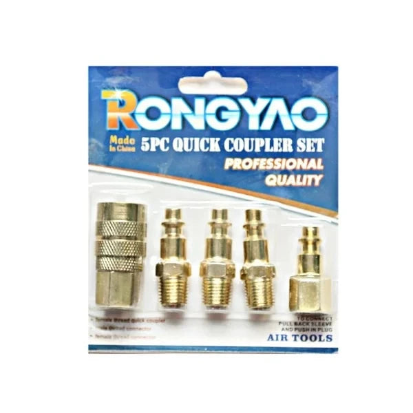 Coupler Pneumatic 5pcs Set Brass