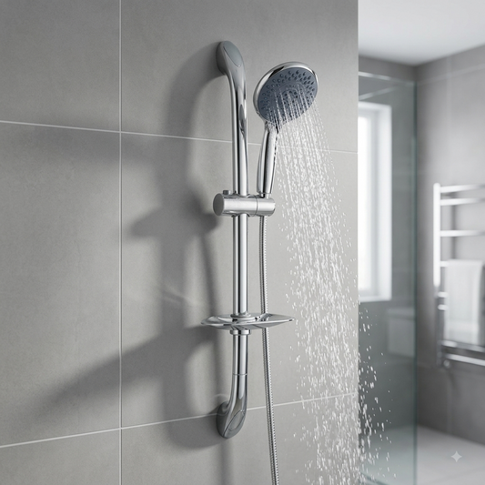 Shower Slide Rail Set — Hand Shower, Chrome Finish