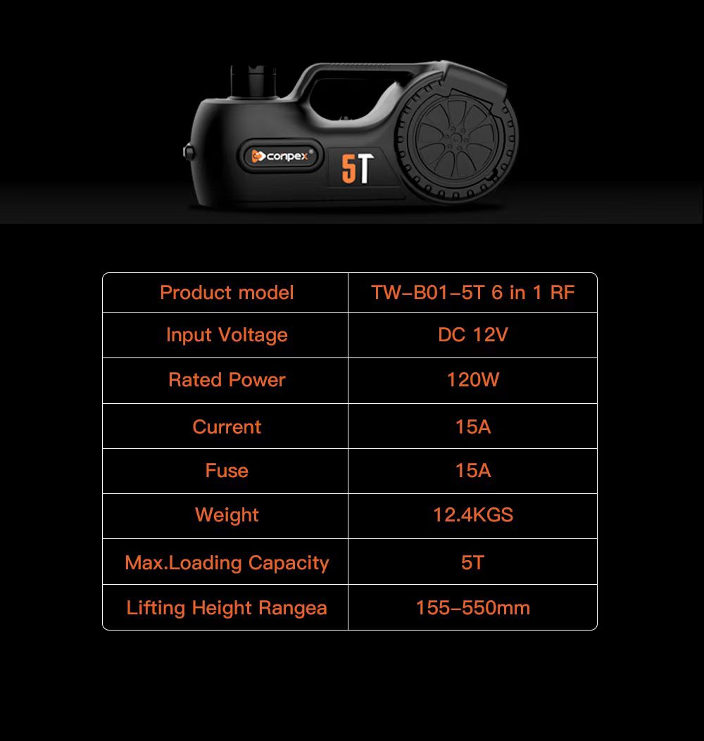 5-Ton Electric Jack with Remote | 6-in-1 Multi-Tool