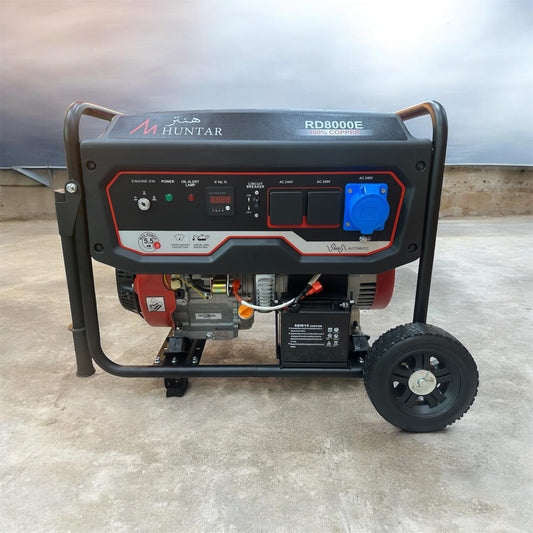 Huntar Petrol Generator 6.0kW – Heavy Duty Power Generator 8000E