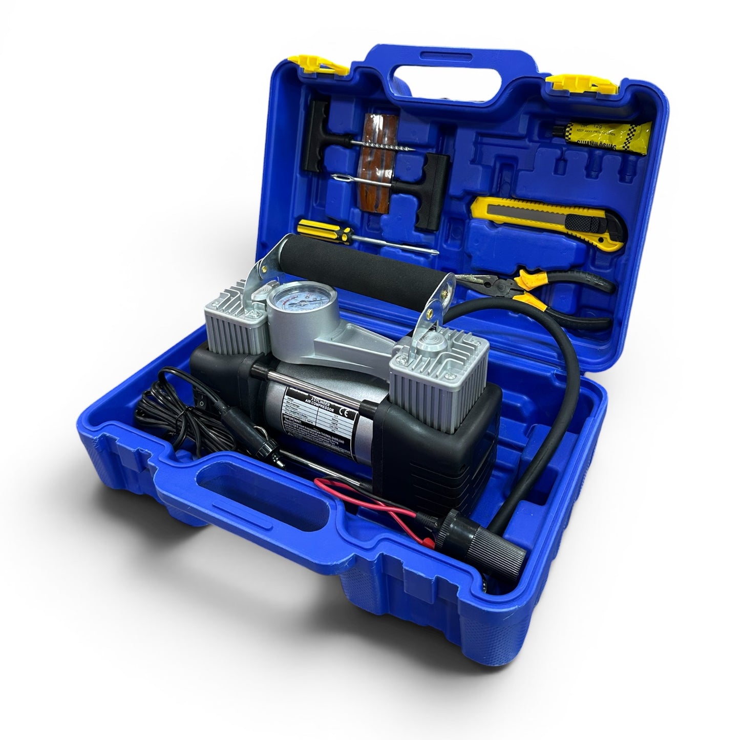 Air Compressor 2 Cylinder With Tools PVC Case