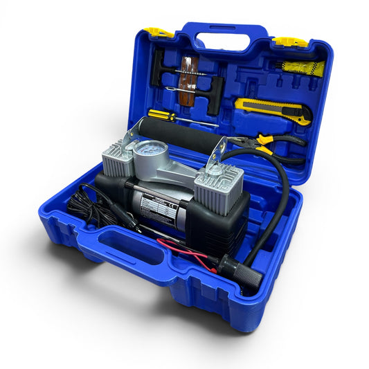 Air Compressor 2 Cylinder With Tools PVC Case