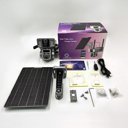 Camera Solar Triple Lens 4G & WIFI