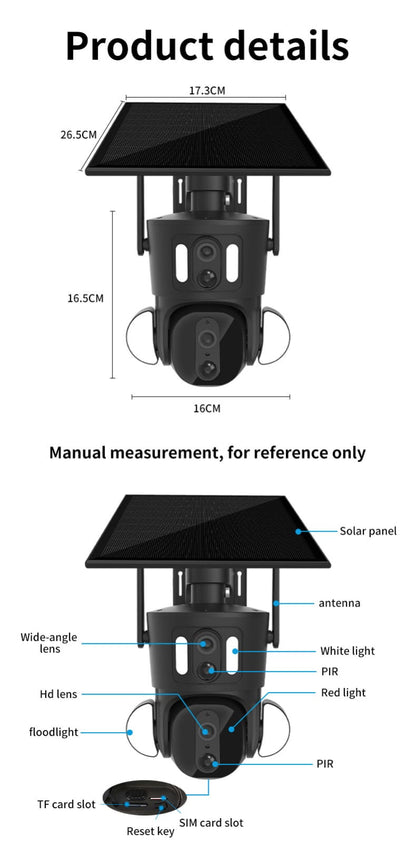 Camera Solar Double Lens 4G Q32