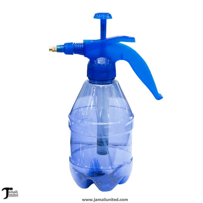 Hand Pressure Sprayer in clear blue design, ideal for precise application of fertilizers and pesticides in gardening tasks.