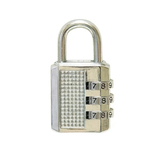 Pad Lock Number Chrome Medium 17C