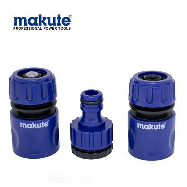 Makute Garden Hose Connector Set – 3-Piece 1/2" Quick-Connect