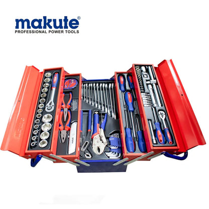 Makute 85-Piece Professional Hand Tool Kit – Heavy-Duty Metal Toolbox Set