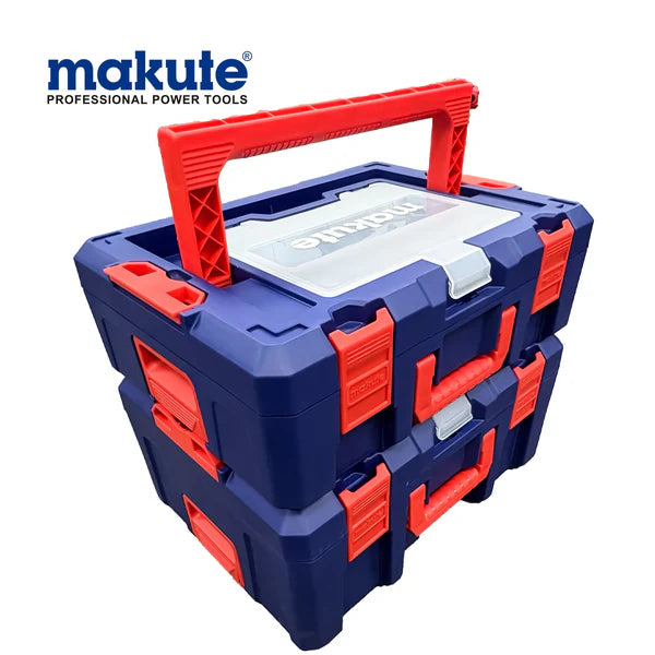 Makute 18" Heavy-Duty Plastic Tool Box – Stackable, Durable, Portable Tool Organizer