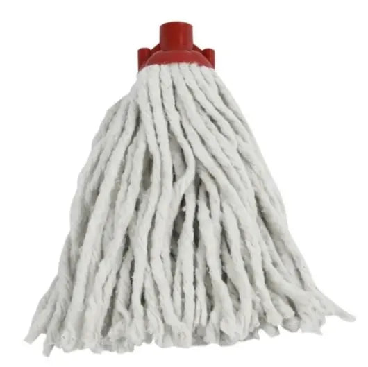 Red String Mop by Cymate featuring durable white string design, perfect for effective cleaning across various surfaces in your home.