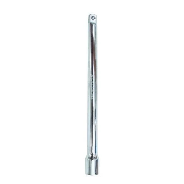 Socket Boss Extension Bar Chrome, a high-quality chrome-plated tool designed for both 1/2" and 3/8" sockets, featuring an extended reach for accessing hard-to-reach areas in mechanical and DIY projects.