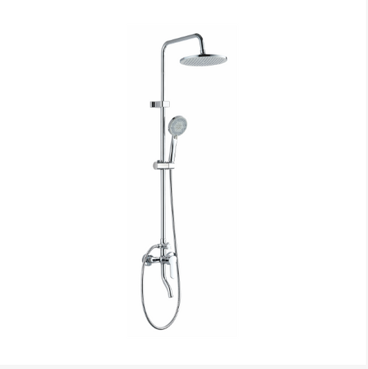 Chrome Rain Shower Mixer Set with Hand Shower