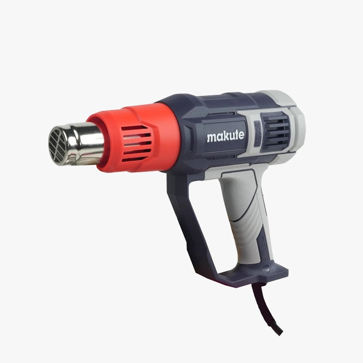 Makute HG131 Hot Gun 2000W with ergonomic design and metal nozzle, ideal for paint stripping and heating applications.