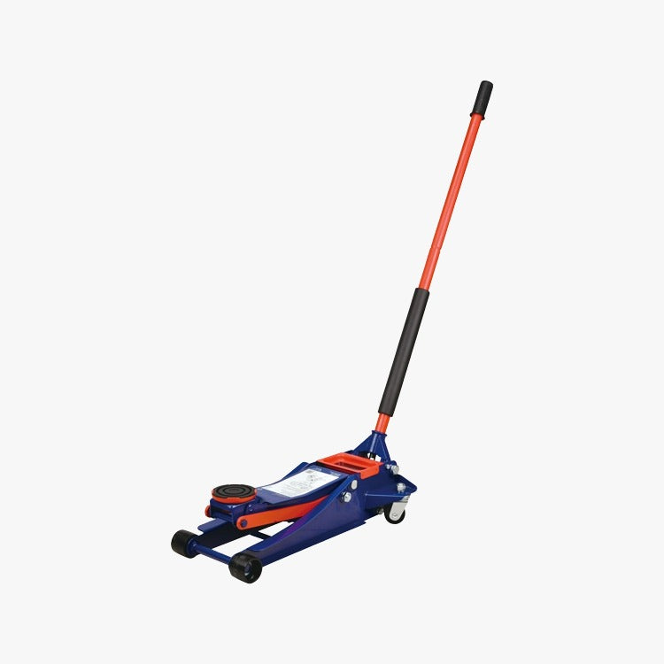 Makute Hydraulic Car Jack 3-Ton Double Piston, designed for effective vehicle lifting with a minimum height of 80mm and maximum height of 465mm, featuring a robust construction for safety and efficiency in automotive maintenance.