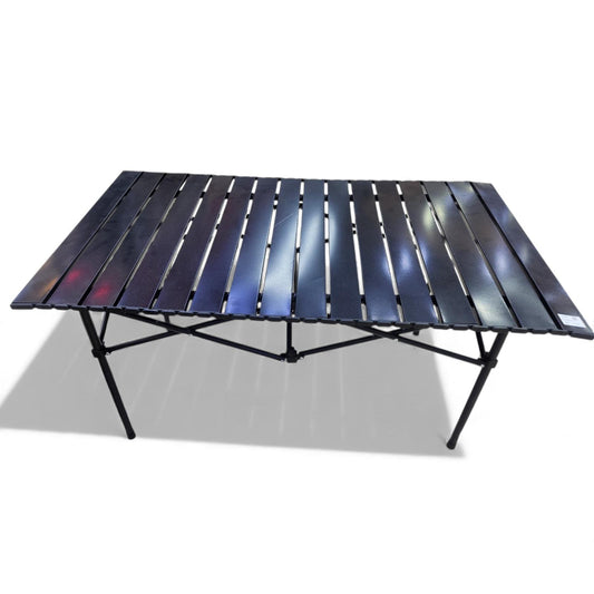Foldable Camping Table – Large Portable Outdoor Table (Black) 95cm