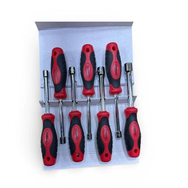 Cymate MS 53618 Socket Wrench Set – 7 Pcs Double-Ended Socket Screwdriver Kit with Ergonomic Grip