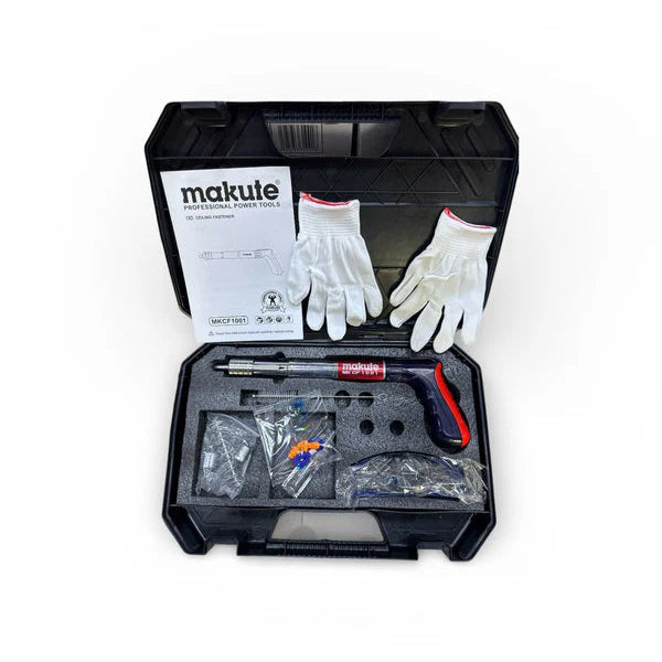Makute MKCF1001 Nail Gun Kit | Heavy Duty Concrete & Steel Fastening Tool with Accessories