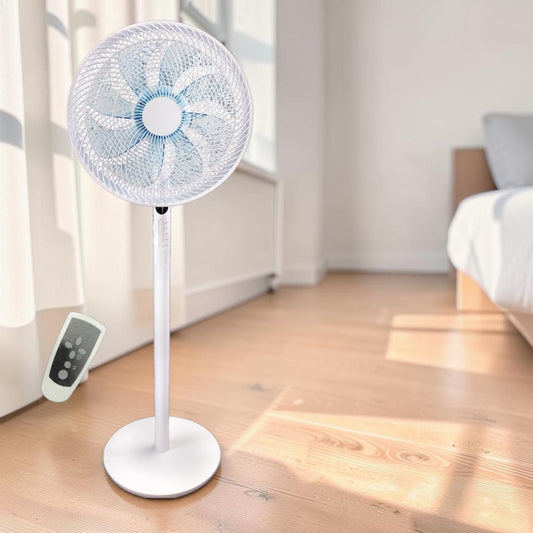 Stand Fan 45W with Remote Control - Remote control fan with quiet and powerful airflow