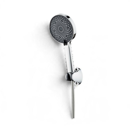Chrome Hand Shower with Hose & Holder — Spiral Massage, Water Efficient, 1.5m Hose (1 Year Warranty)