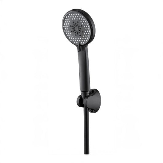 Matte Black Hand Shower with Hose & Holder — Spiral Massage, Water Efficient, 1.5m Hose (1 Year Warranty)